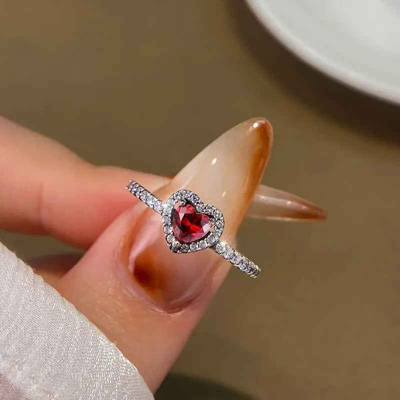 925 Sterling Silver Love Heart Ring