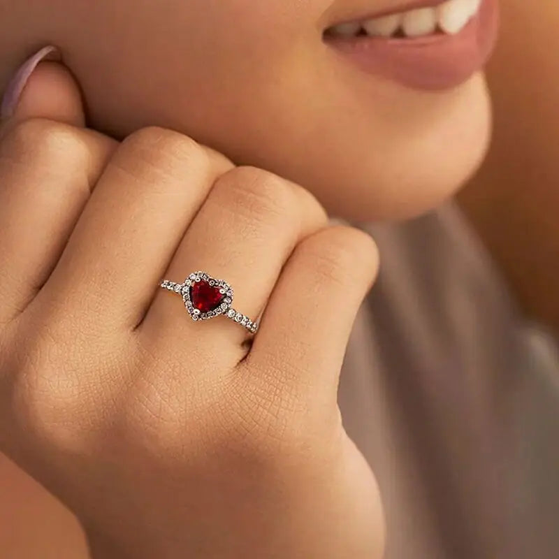 925 Sterling Silver Love Heart Ring
