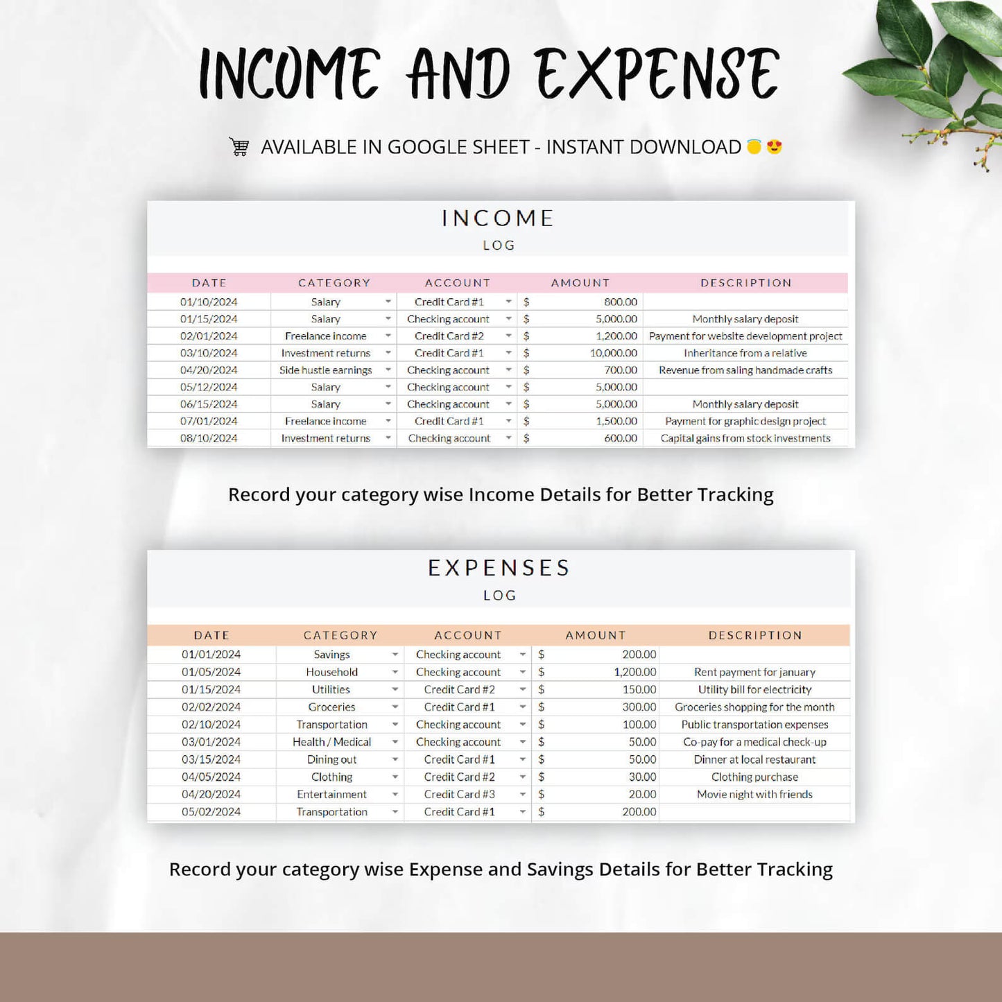 Family And Couple Annual Budget Spreadsheet