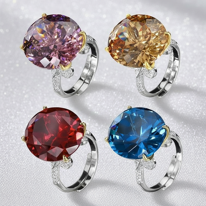 Luxury Adjustable Crystal Ring