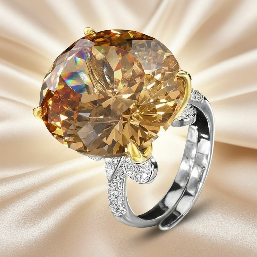 Luxury Adjustable Crystal Ring