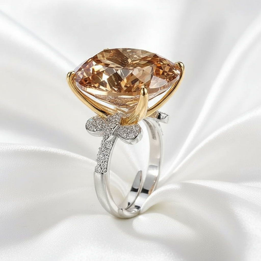 Luxury Adjustable Crystal Ring