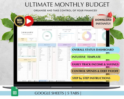 Ultimate Monthly Budget Spreadsheet