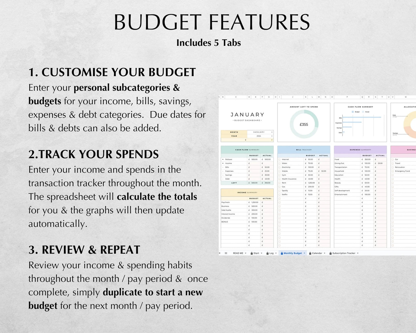 Ultimate Monthly Budget Spreadsheet