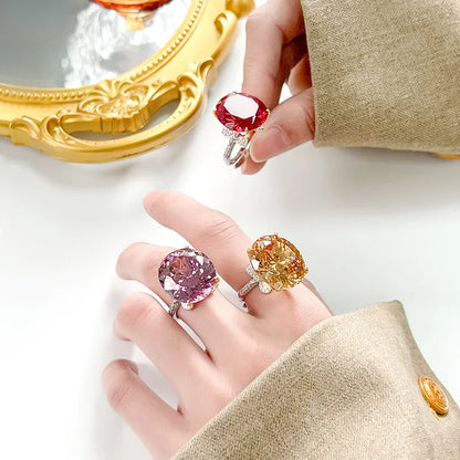 Luxury Adjustable Crystal Ring