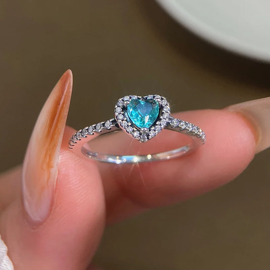 925 Sterling Silver Love Heart Ring